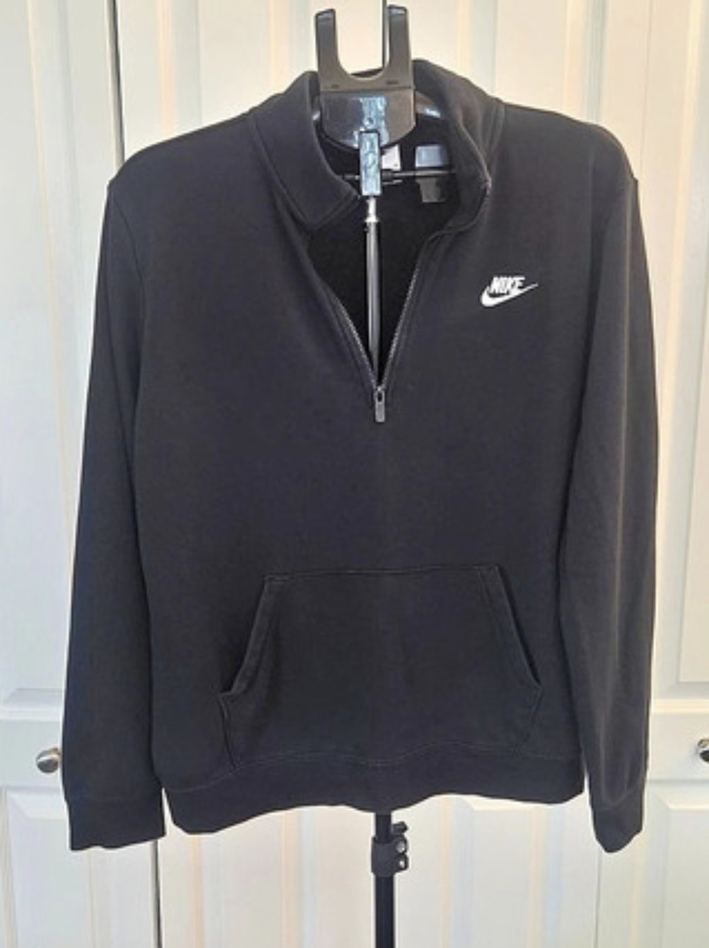 Nike Sportswear Womens 1/2-Zip Black Pullover Hoodie XL